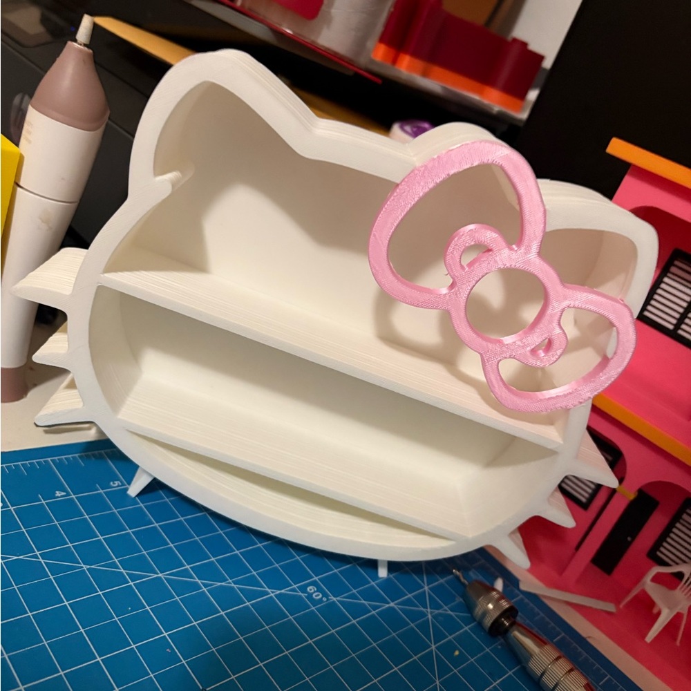 Hello Kitty White and Pink Shelf Organizer